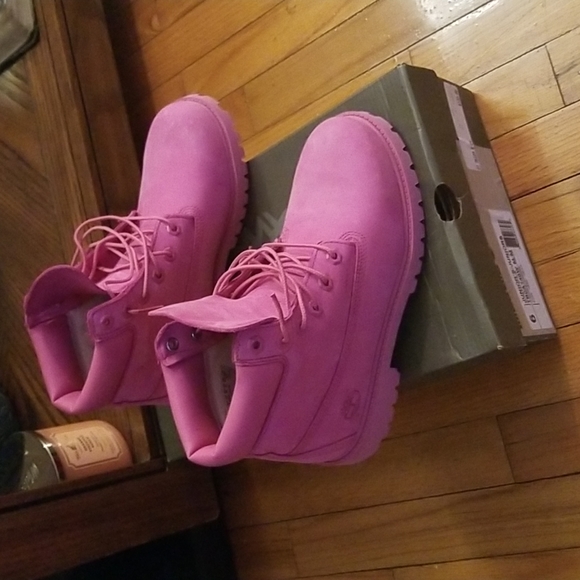 Pink Timberland Boots - Picture 2 of 6